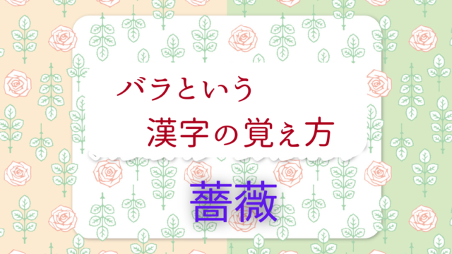 バラという漢字の覚え方！薔薇の花言葉まで覚えて花を贈ろう！！