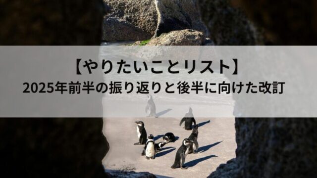 【やりたいことリスト】2025年前半の振り返りと後半に向けた改訂