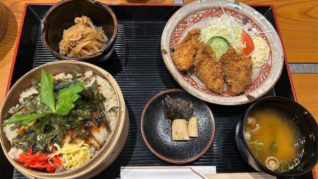 【広島】かき傳(かきでん) 特製穴子飯とカキフライを堪能